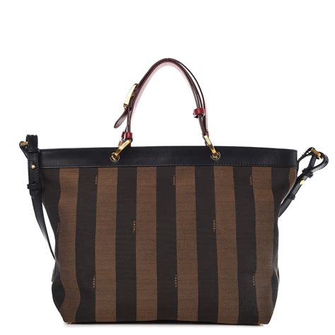 fendi pequin striped roll tote|Fendi Roll Pequin Striped Large Tote Bag in Natural .